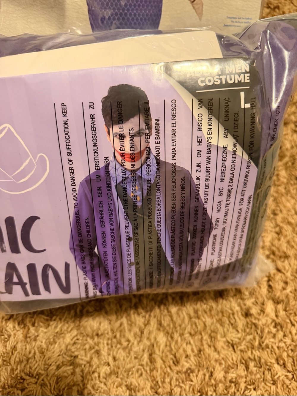 Adult Costume - Purple “Classic Villain”  (Joker inspired)